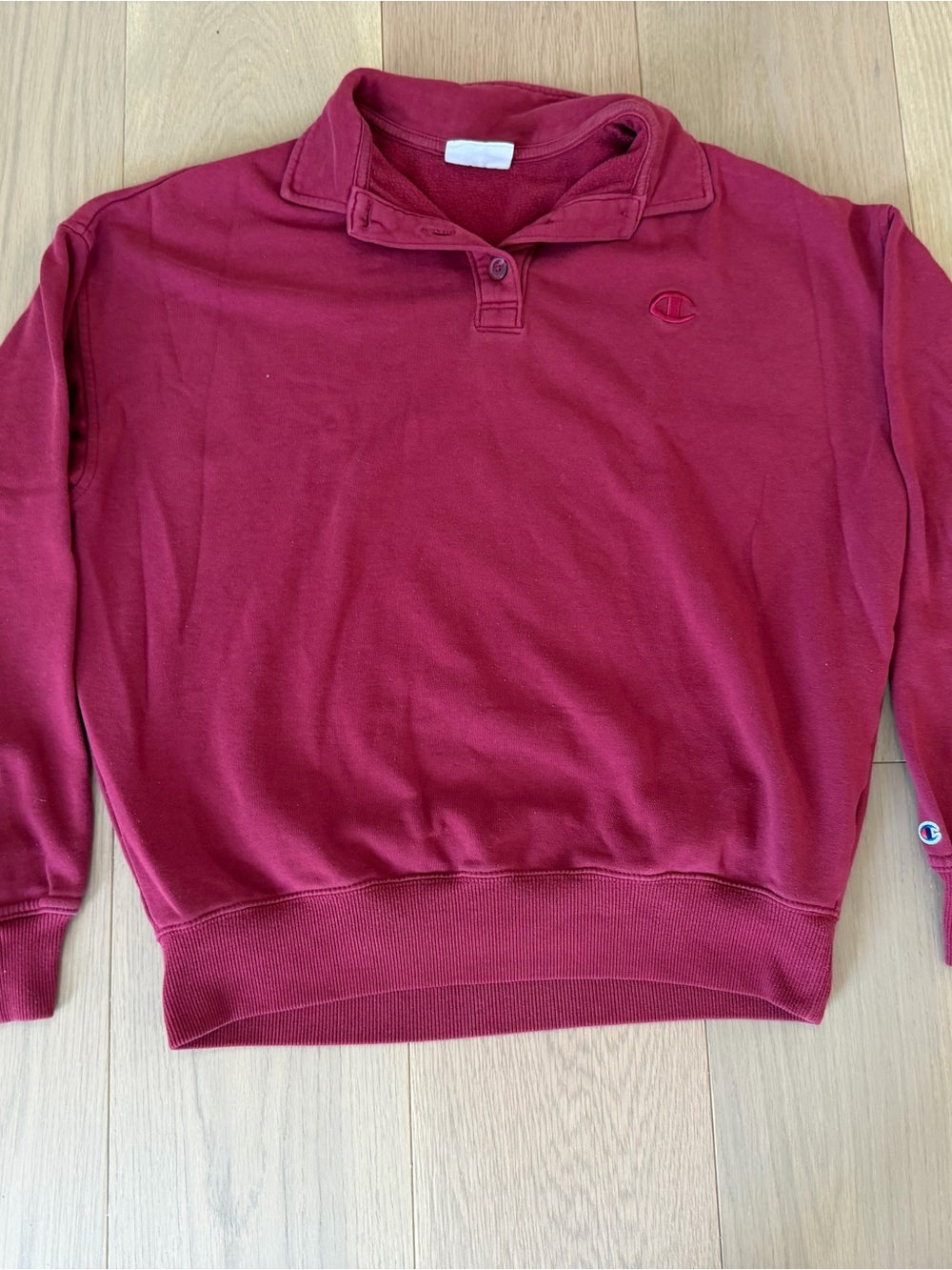 Champion Women's Wine Red Funnel Neck Pullover